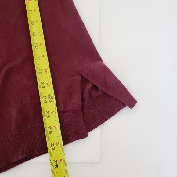 Trouvé Sweater Long Sleeve Boatneck Cashmere Knit Burgundy S Top Blouse Casual M - Picture 9 of 10